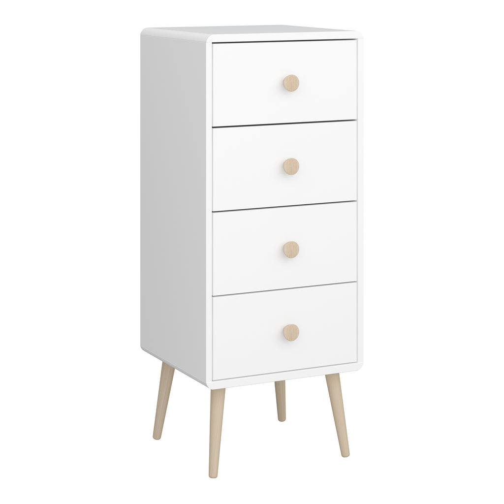 Gaia 4 Drawer Chest in Pure White