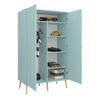 Gaia Wardrobe 2 Doors in Cool Mint