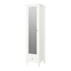 Tromso 1 Mirror Door + 1 Drawer Wardrobe White 050