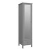 Tromso 1 Mirror Door + 1 Drawer Wardrobe Folkestone Grey