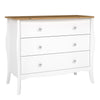 Baroque 3 Drawer Wide Chest Pure White Iced Coffee Lacquer