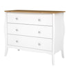 Baroque 3 Drawer Wide Chest Pure White Iced Coffee Lacquer