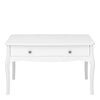 Baroque Coffee Table 2 Drw Pure White