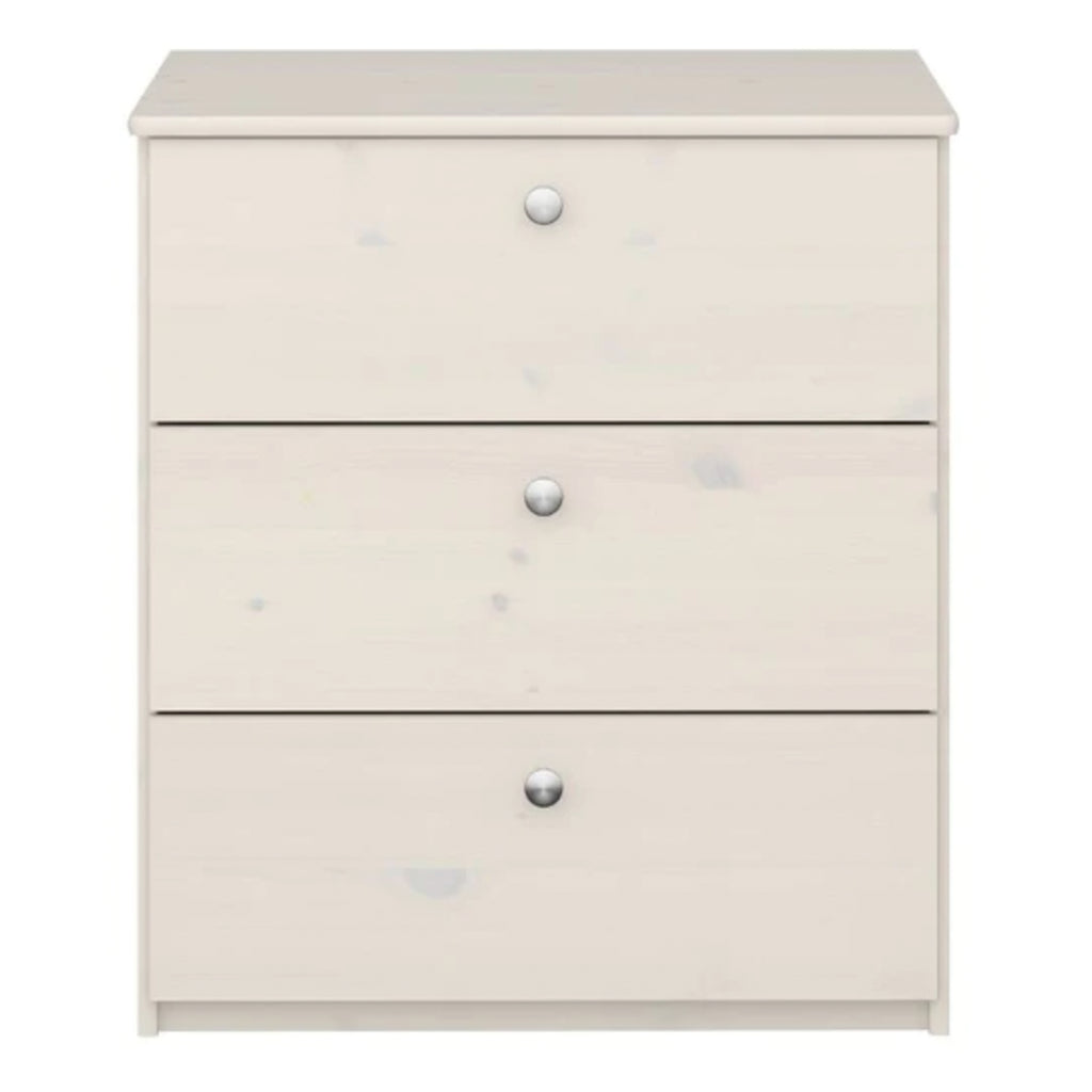 Memphis Chest of Drawers 3 Drawers in Whitewash