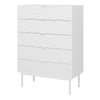 Soma 5 Drawers Chest Granulated pure White Brushed White