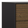 Soma Sideboard 2 Doors + 3 Drawers Granulated Black Brushed espresso