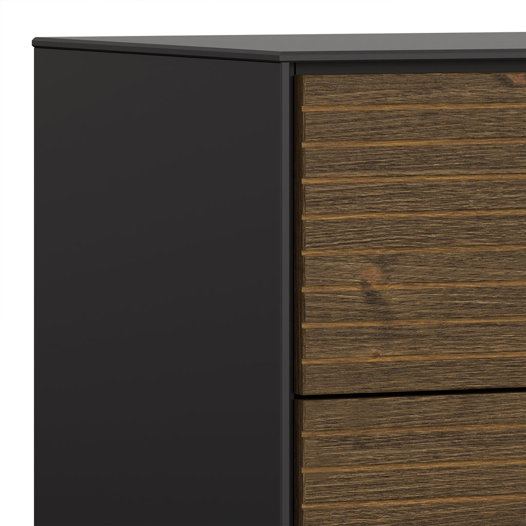 Soma Desk 2 Drawers Granulated Black Brushed espresso