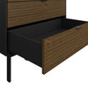 Soma Desk 2 Drawers Granulated Black Brushed espresso