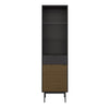 Soma Showcase 1 Door + 1 Drawer, Granulated Black Brushed espresso