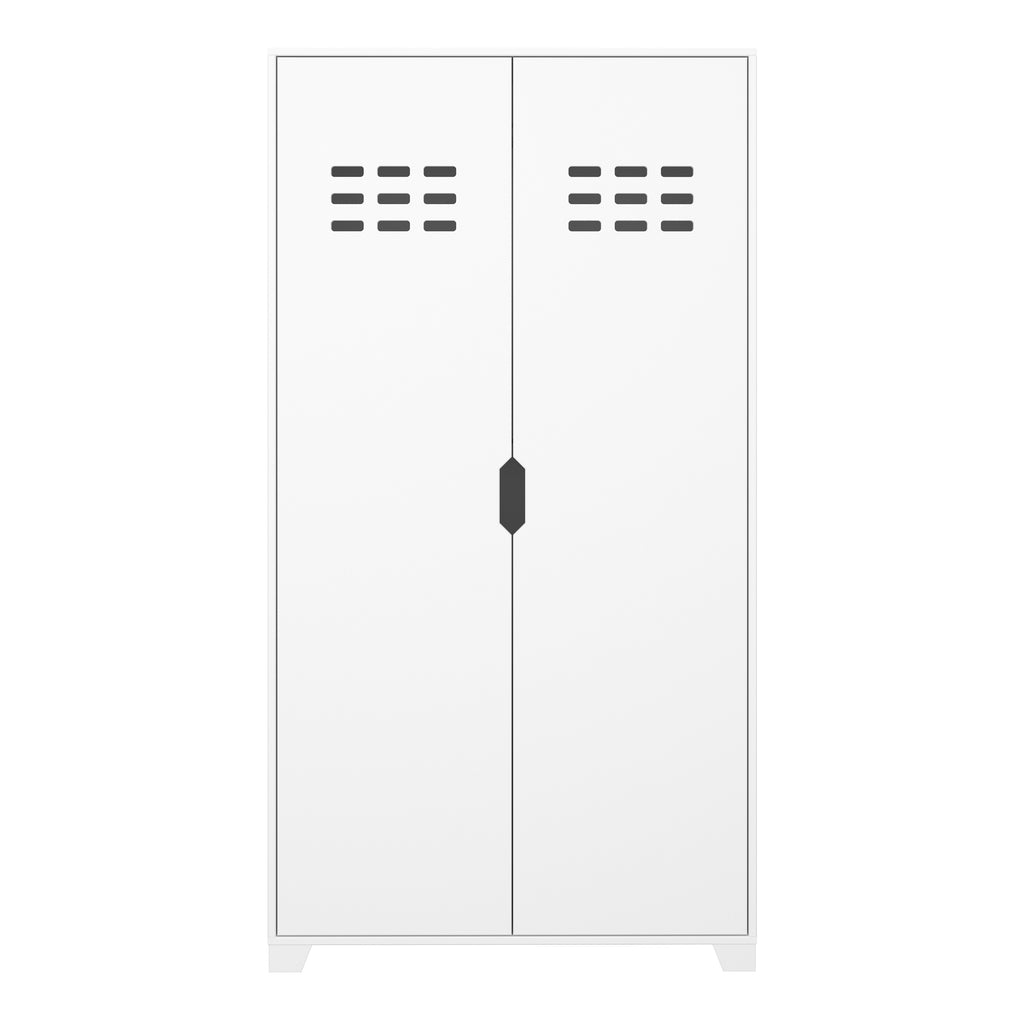 Loke Wardrobe 2 Doors in Pure White