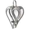 Antique Silver Heart Mirrored Tealight Holder in Small