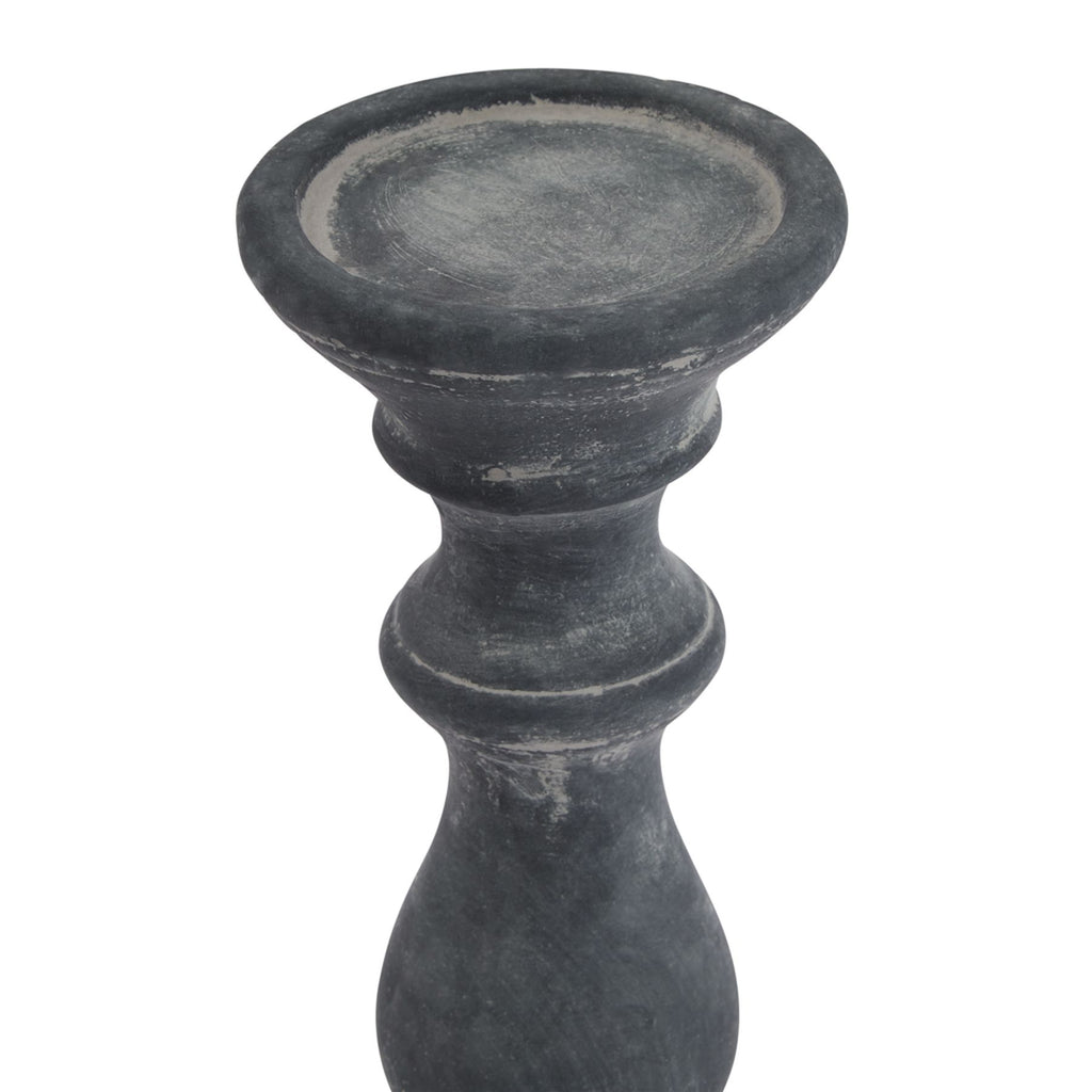 Amalfi Grey Column Candle Holder