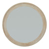 Washed Wood Round Framed Large Mirror