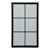 Black Wood Large Window Mirror