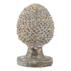 Stone Effect Pinecone Ornament With Gold Accents