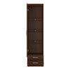 Imperial Tall Glazed 1 Door 2 Drawer Narrow Cabinet in Dark Mahogany Melamine