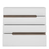 Chelsea 4 Drawer Chest  in White with Oak Trim