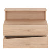 Kensington 2 Drawer Bedside Cabinet RH Drawer (wall fixing) in Oak