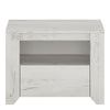 Angel 1 Drawer Bedside Cabinet White Craft Oak