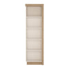 Lyon Bookcase (LH) in Riviera Oak/White High Gloss