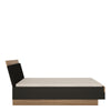 Monaco 160 cm king size bed in Oak and Black