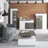 Zingaro Low display cabinet (LH) in Grey and White