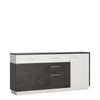 Zingaro 2 door 2 drawer 1 compartment sideboard in Grey and White