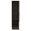 Brolo Tall glazed display cabinet (RH) White, Black, and dark wood