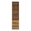 Fribo Tall narrow 3 drawer bookcase in Oak