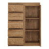 Fribo 1 door 5 drawer cabinet in Oak