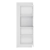 Lyon Narrow display cabinet (RHD) 164.1cm high (including LED lighting) in White and High Gloss