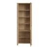 Cestino 2 Door Display Cabinet in Jackson Hickory Oak and Rattan Effect