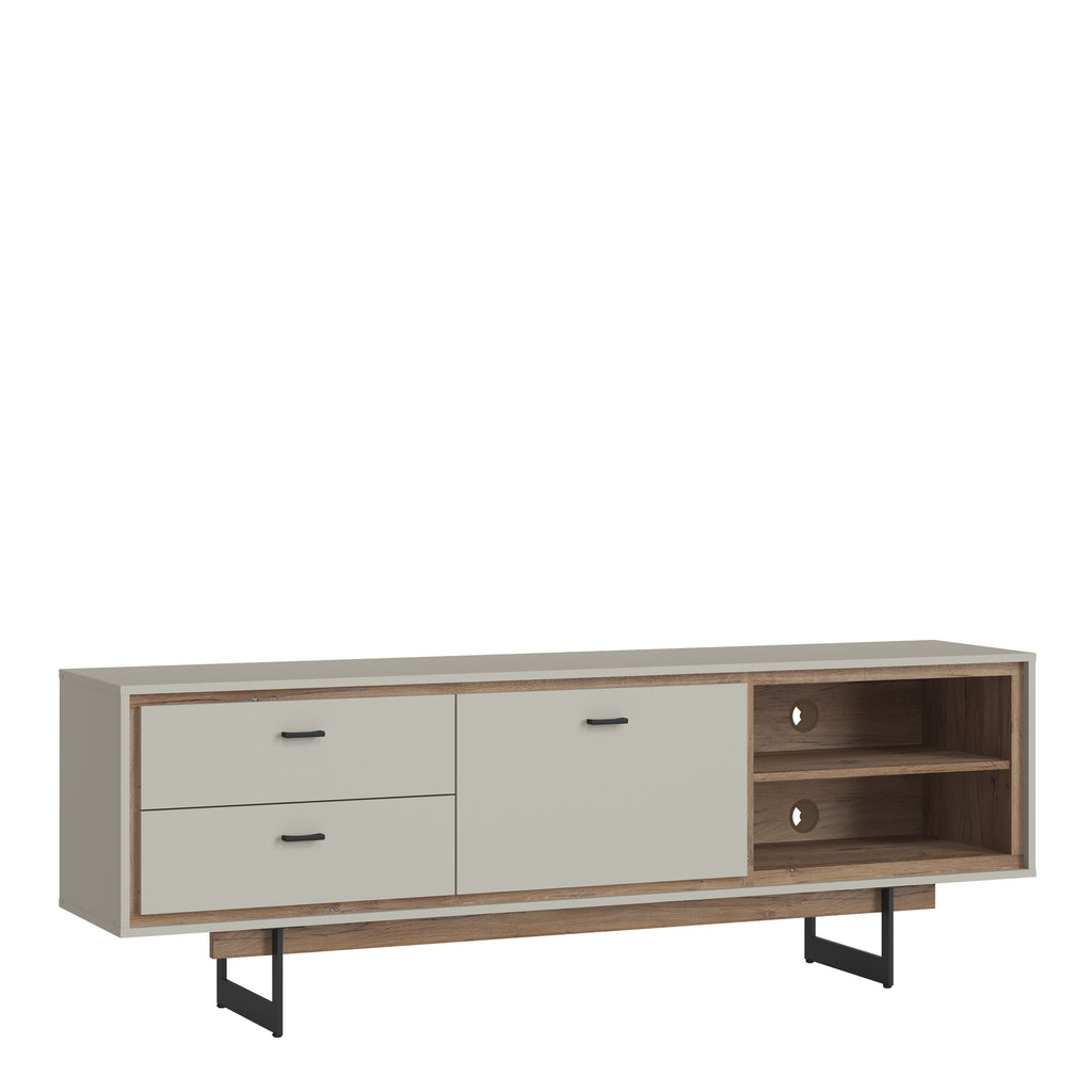 Rivero 1 Door 2 Drawer TV Unit in Grey and Oak