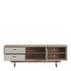 Rivero 1 Door 2 Drawer TV Unit in Grey and Oak