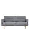 Larvik 2.5 Seater Sofa - Grey, Oak Legs