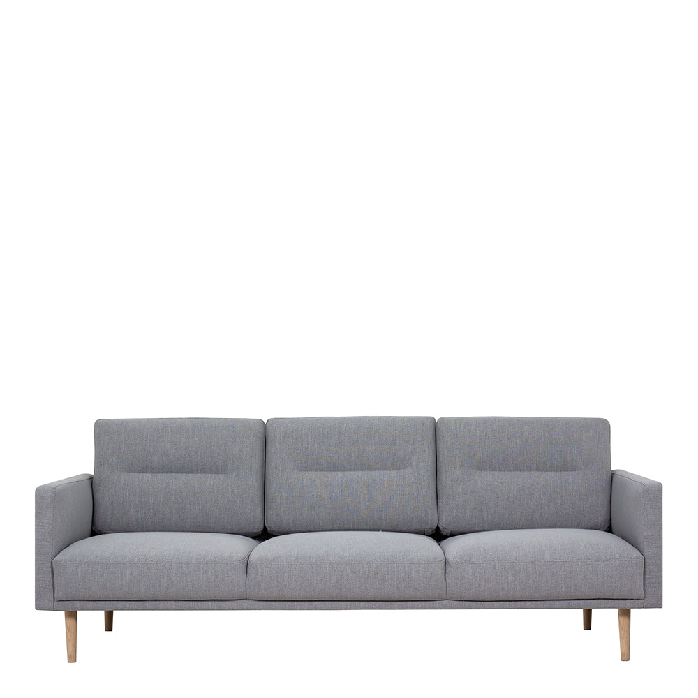 Larvik 3 Seater Sofa - Grey, Oak Legs