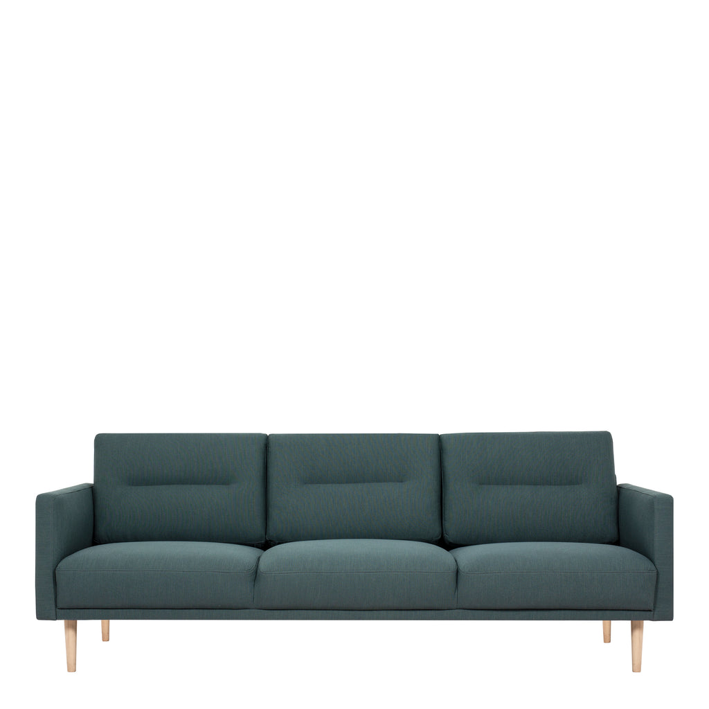 Larvik 3 Seater Sofa - Dark Green, Oak Legs