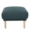 Larvik Footstool - Dark Green, Oak Legs