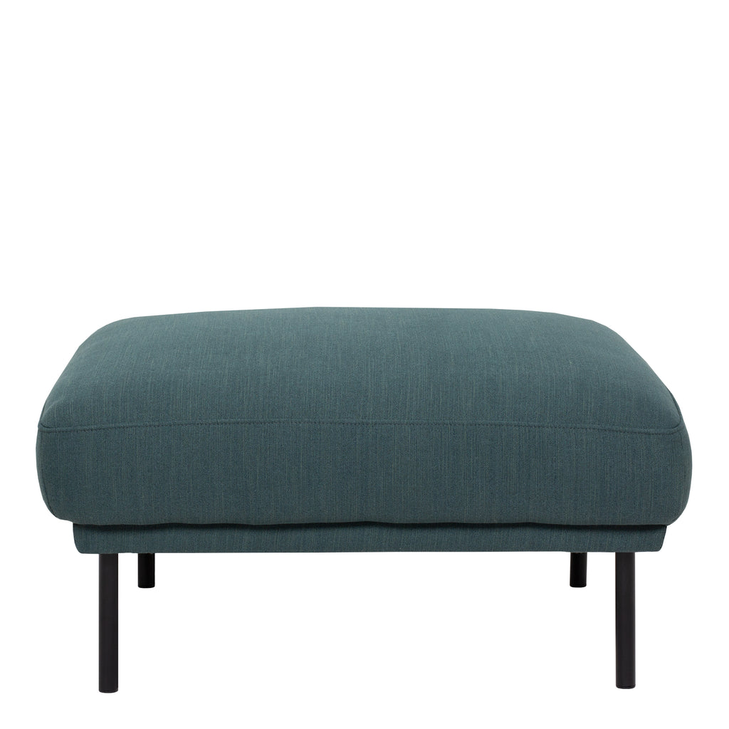 Larvik Footstool - Dark Green, Black Legs