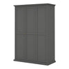 Paris Wardrobe with 3 Doors in Matt Grey