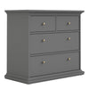 Paris Chest of 4 Drawers in Matt Grey