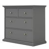 Paris Chest of 4 Drawers in Matt Grey