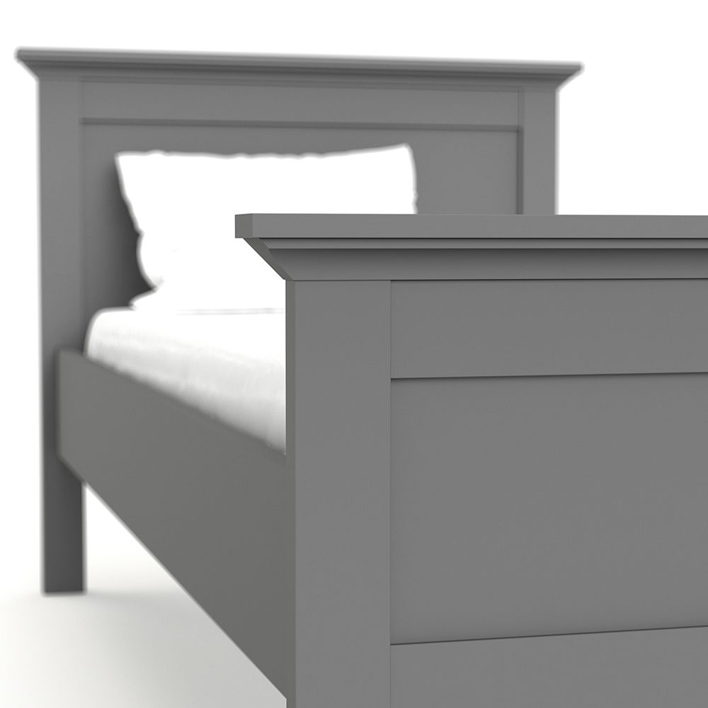 Paris Single Bed (90 x 200) in Matt Grey