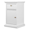 Paris Nightstand 1 Door + 1 Drawer in White