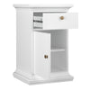 Paris Nightstand 1 Door + 1 Drawer in White