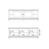 Paris TV-unit 2 frame Doors in White