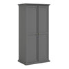 Paris 3 Piece Bundle, Bedside, Chest and 2 Door Wardrobe In Matt Grey