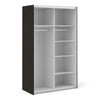 Verona Sliding Wardrobe 120cm in Black Matt with Black Matt Doors with 5 Shelves