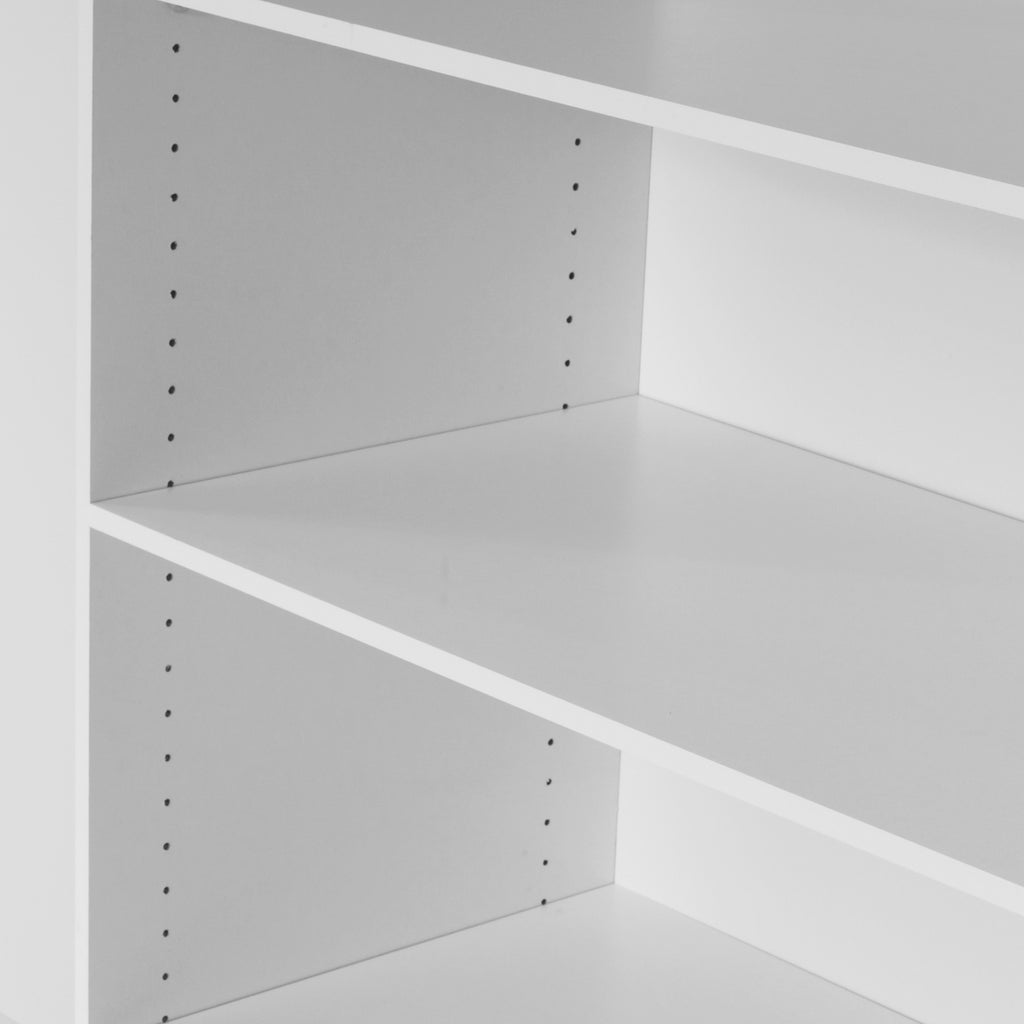 Verona Sliding Wardrobe 180cm in White with Mirror Doors with 5 Shelves