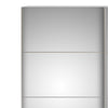 Verona Sliding Wardrobe 180cm in White with Mirror Doors with 5 Shelves